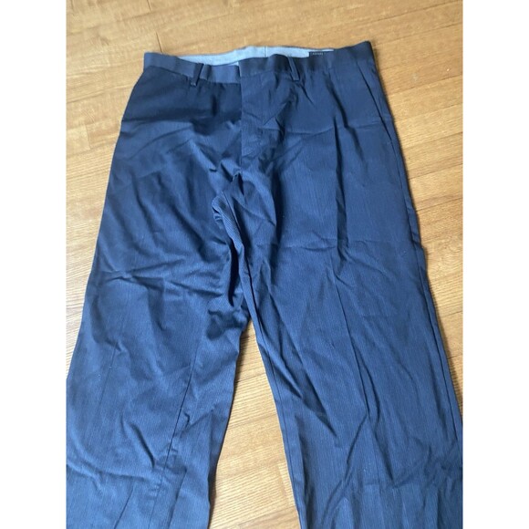 Banana Republic Dress Chino Pants Men's 33x32 Navy Pinstripe Cotton Blend - Picture 2 of 4